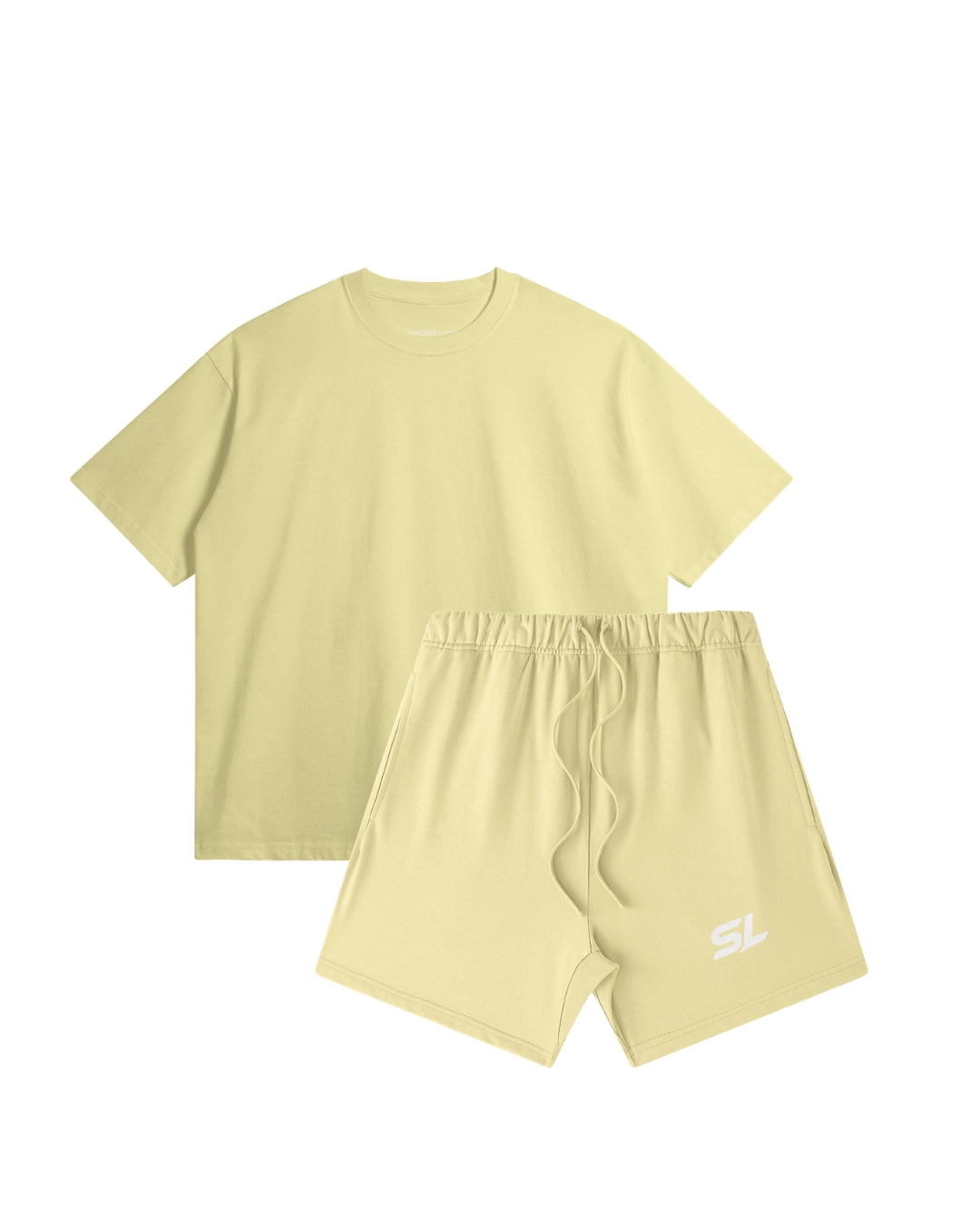 SL Yellow Oversized Tee & Sweat Shorts Set